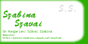 szabina szavai business card