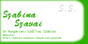 szabina szavai business card